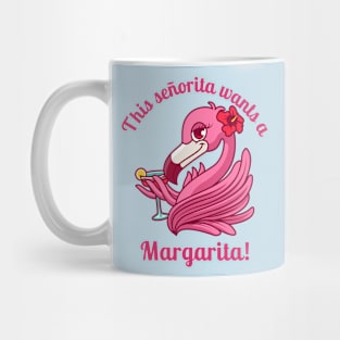 Pink Flamingo Senorita Margarita Girl Mug